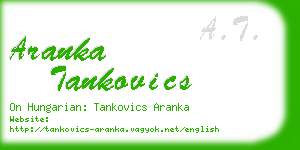 aranka tankovics business card